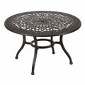 Okrągły stół ogrodowy z aluminium, średnica 120 cm, czarny