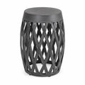 Czarny stolik ogrodowy z metalu 45x35 cm