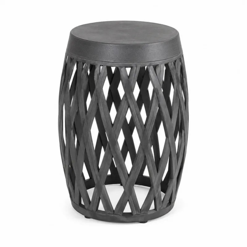 Czarny stolik ogrodowy z metalu 45x35 cm