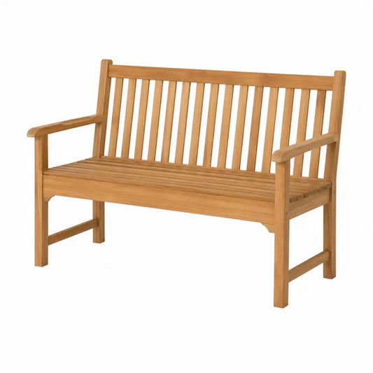 Ławka ogrodowa teakowa z podłokietnikami 150 cm